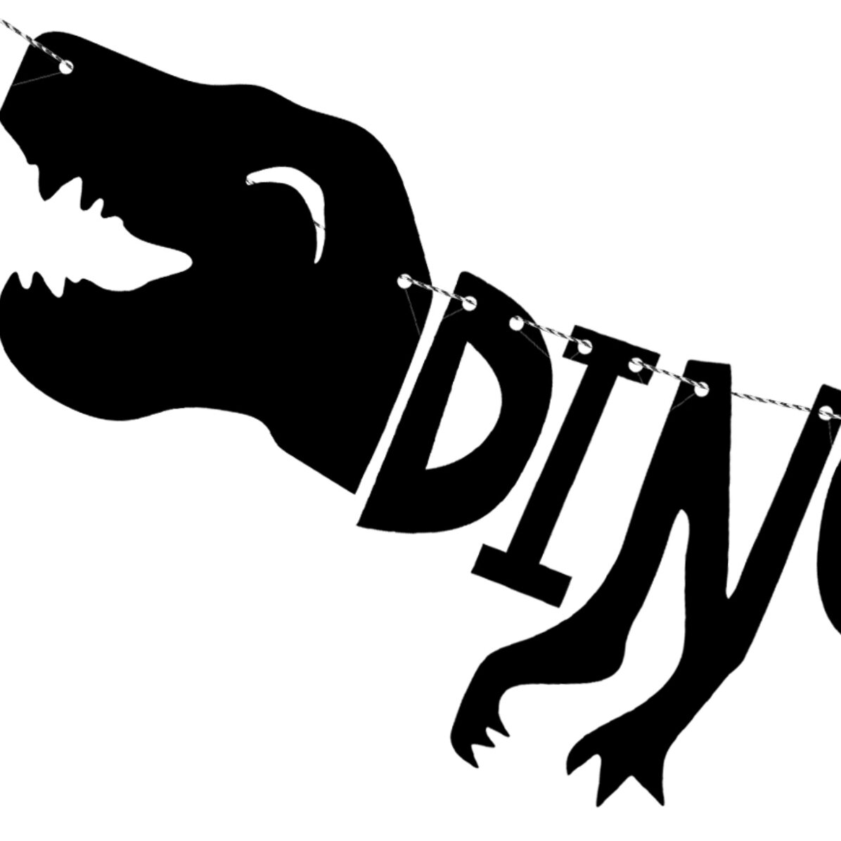 Banner „Dino party“ s dinosaury