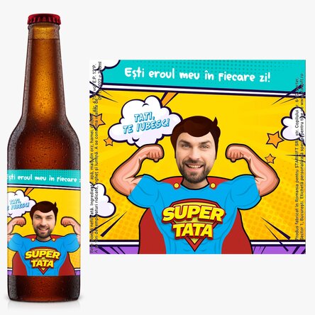 Pivo s vlastní fotografií a textem – Super táta