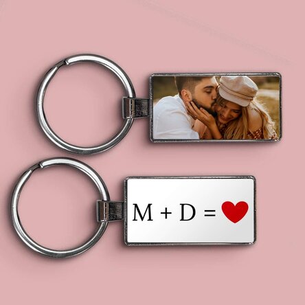 Personalizovaný přívěsek na klíče s fotografií a textem – Love