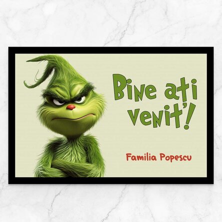 Personalizovaná vstupní rohož s nápisem – Grinch