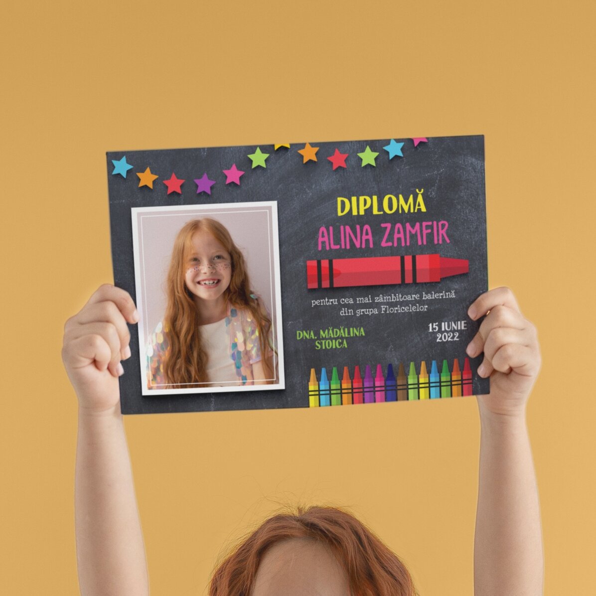 Osobní diplom s textem a fotografií pro nejmenší