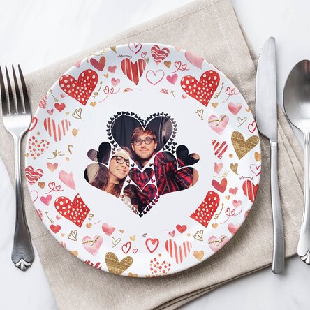 Osobní talíř s fotografií – Hearts