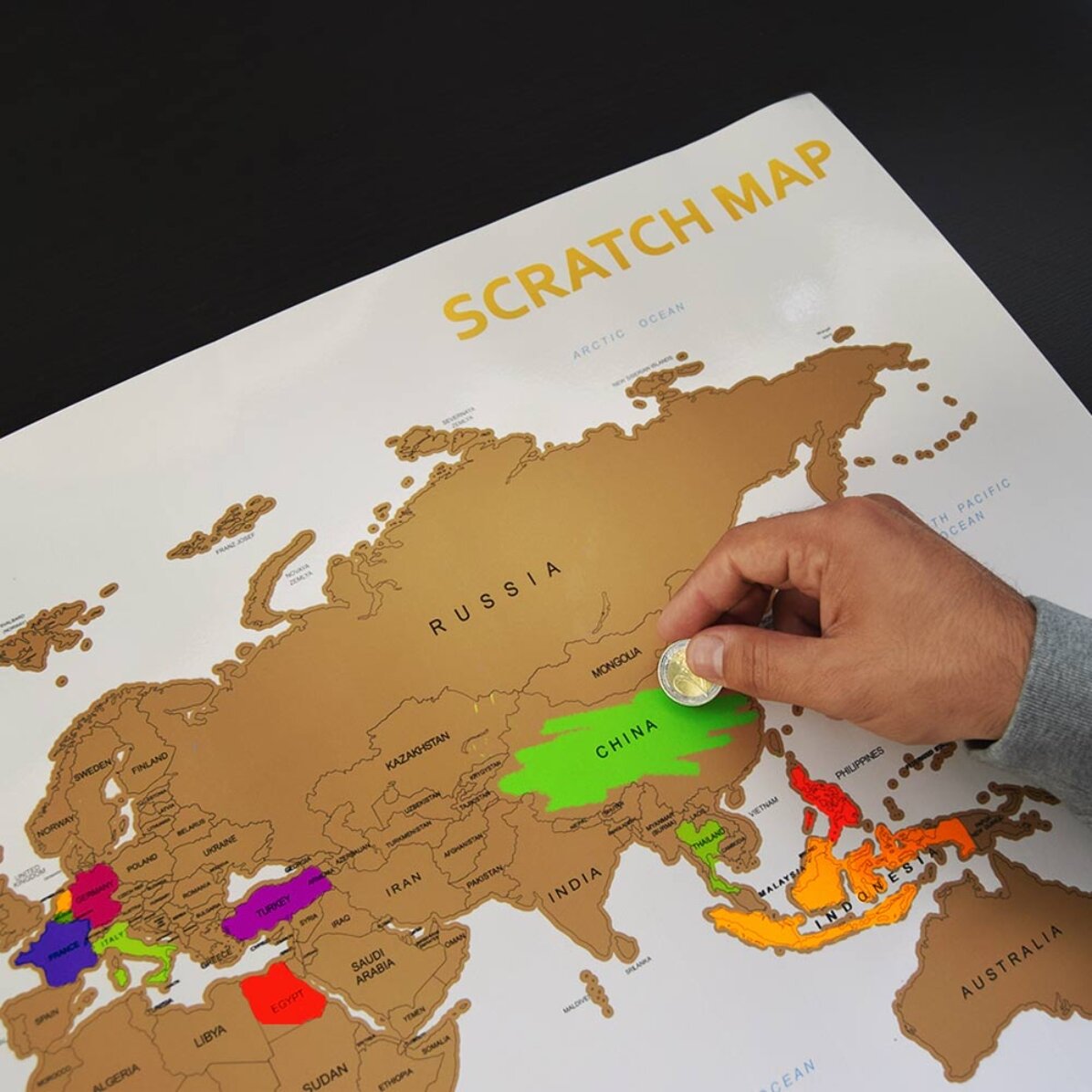 Stíratelná mapa světa
