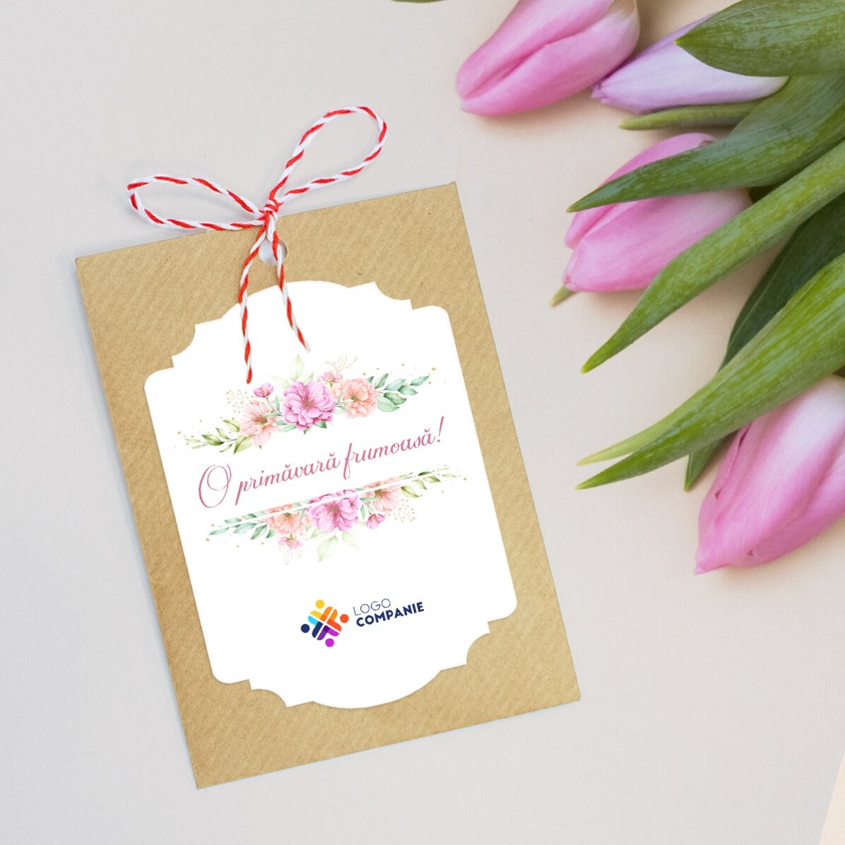Personalizovaný Martisor k zasazení s logem a vzkazem – Krásné jaro!