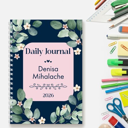 Notebook s vlastním textem – Daily Journal