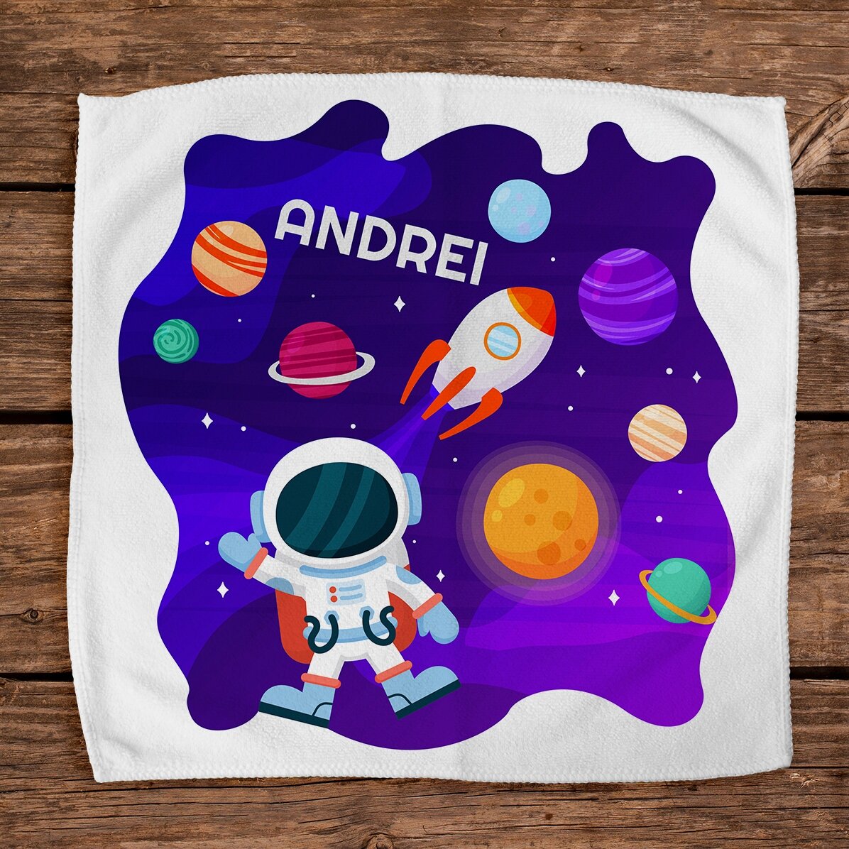 Ručník s vlastním textem – Space
