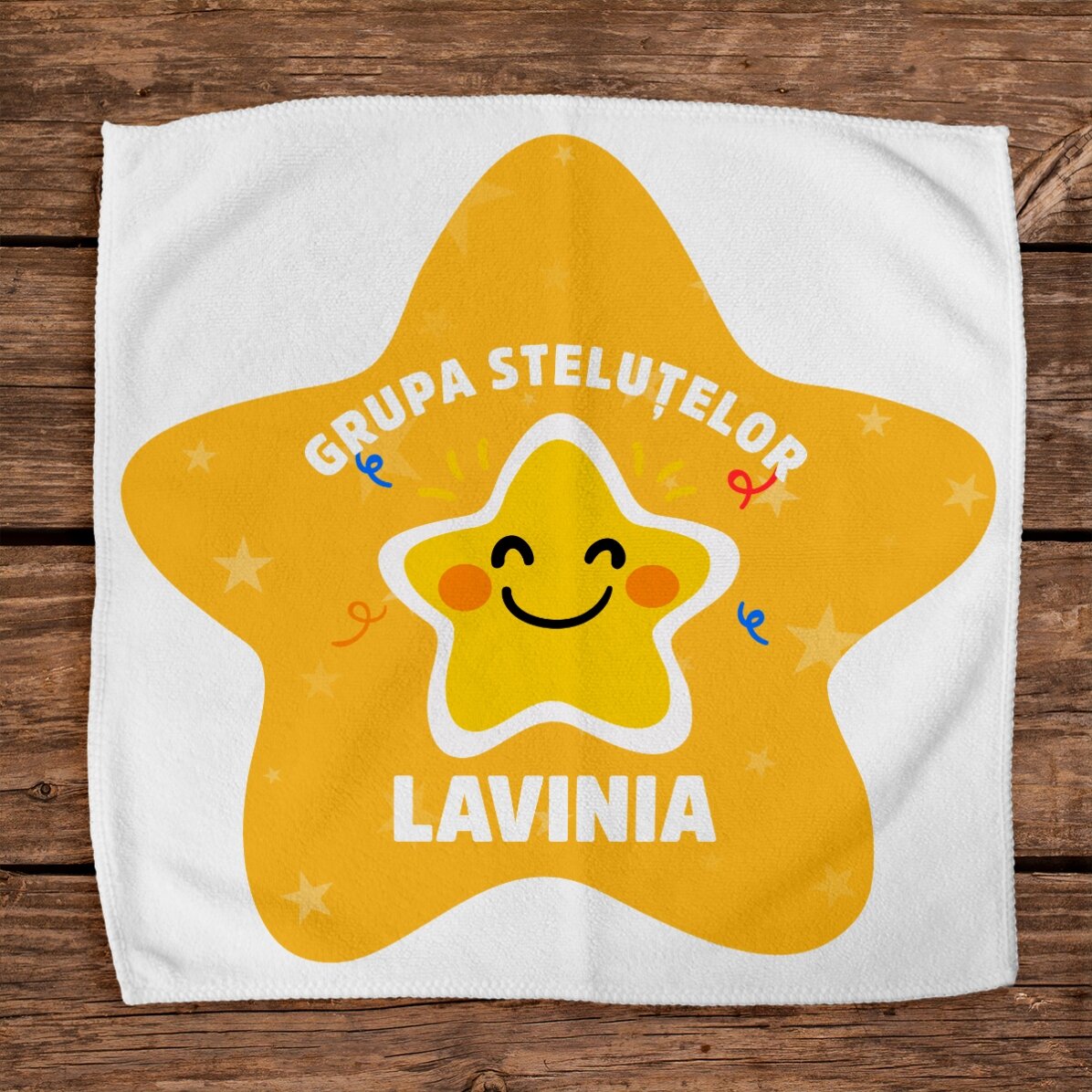 Ručník s vlastním textem – Hvězdičky
