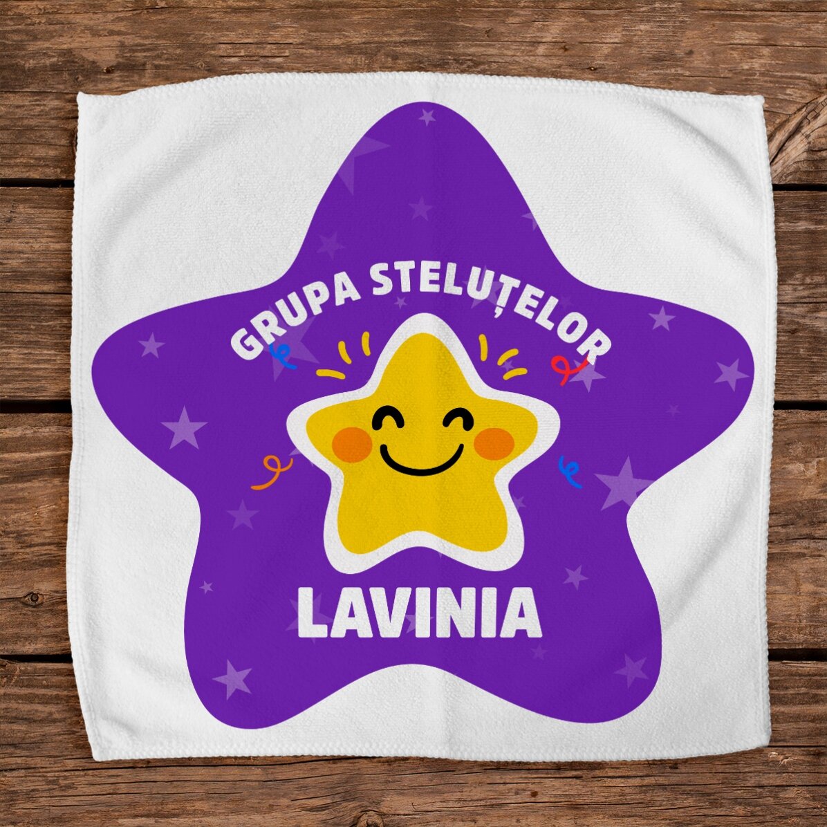 Ručník s vlastním textem – Hvězdičky