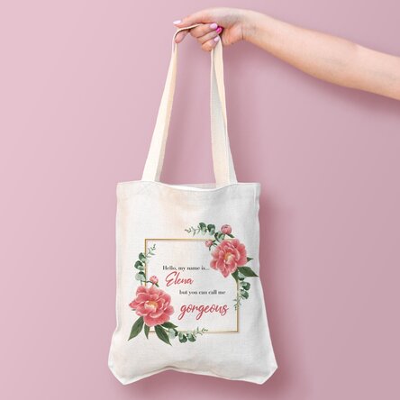 Personalised bag with text - Gorgeous