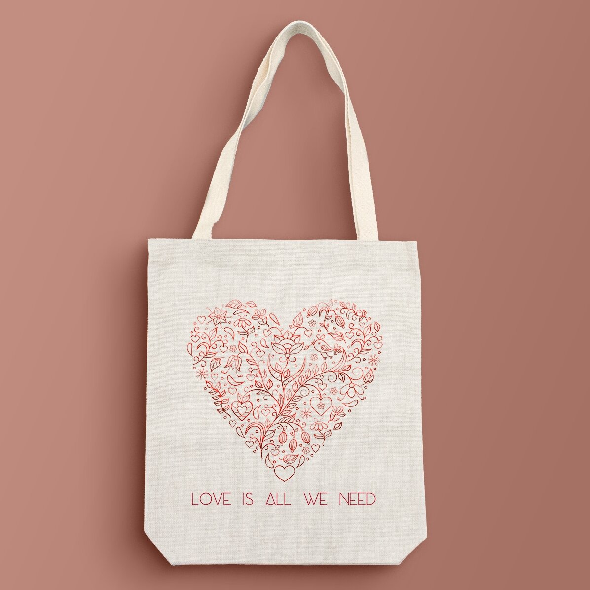 Taška s vlastním nápisem – Love is all we need