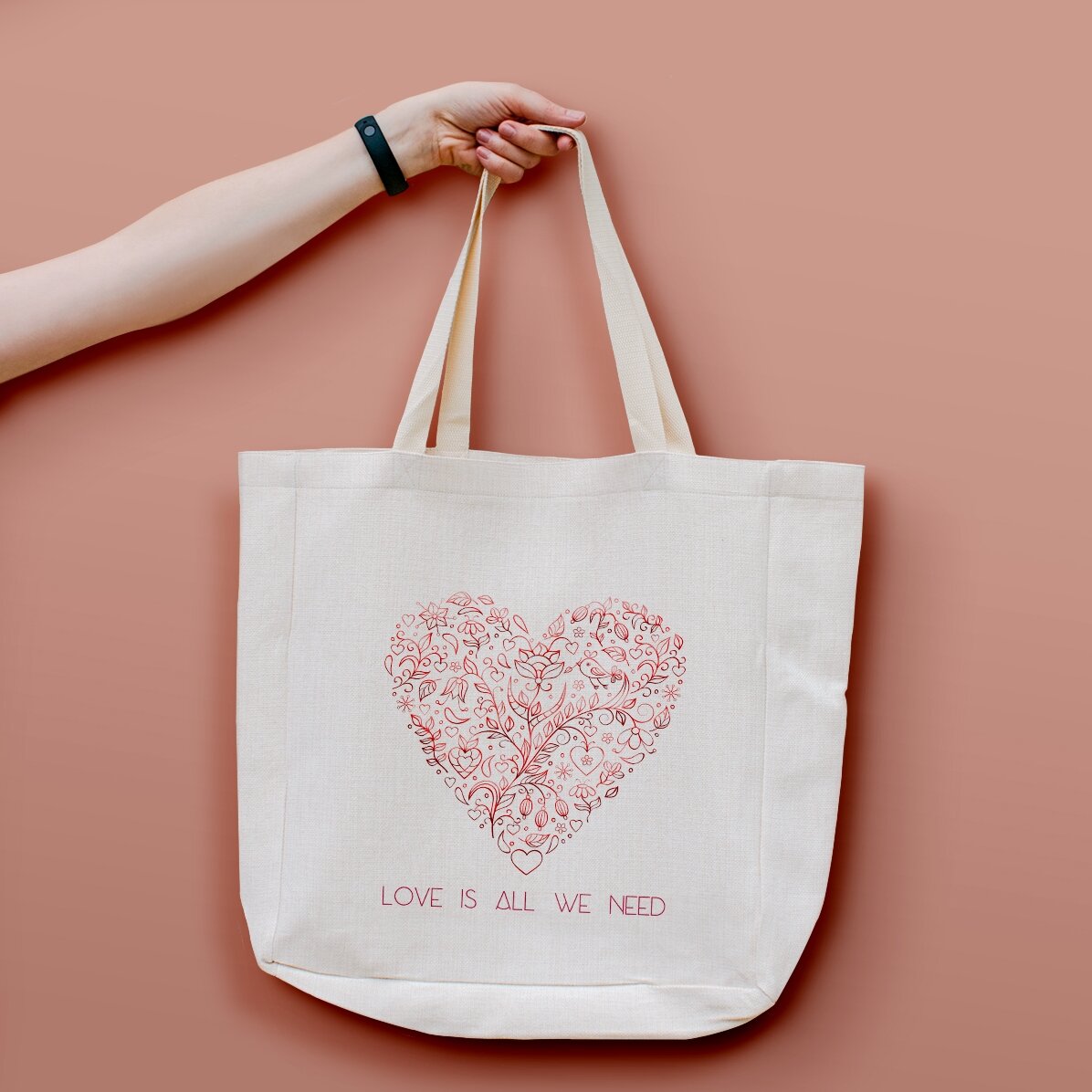 Taška s vlastním nápisem – Love is all we need