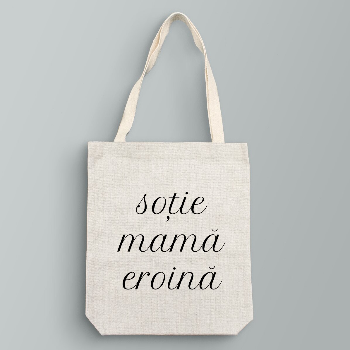 Taška s vlastním nápisem – Manželka, Máma, Hrdinka.