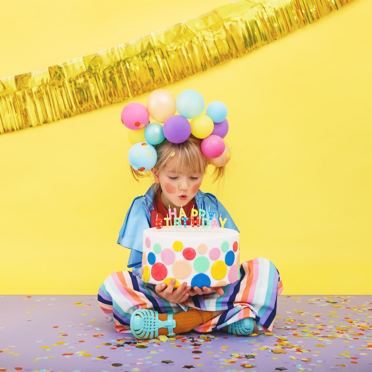 Svíčky na dort – sada „Happy Birthday“