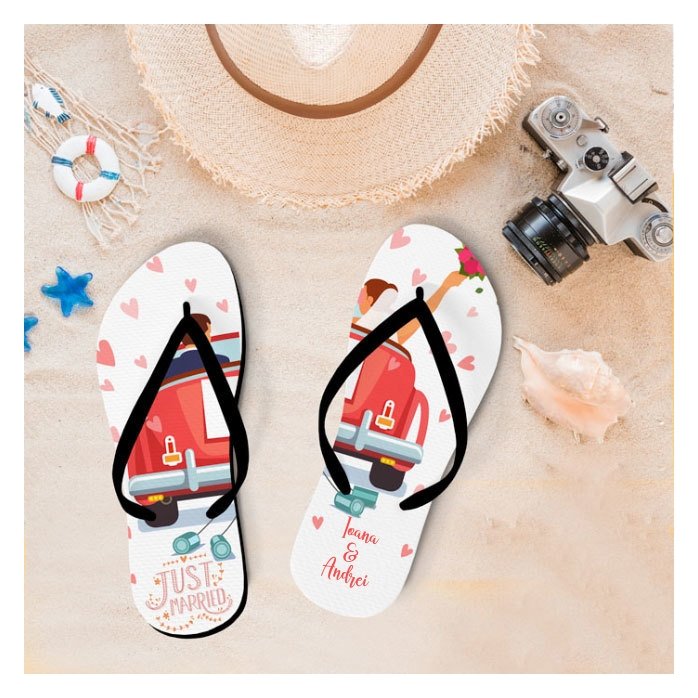 Personalizované žabky s nápisem – Honeymoon