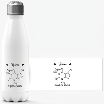 Termoska s bílým dnem s vlastním jménem – Chemistry