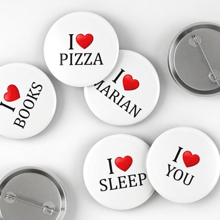 Personalizovaná placka s nápisem – I heart