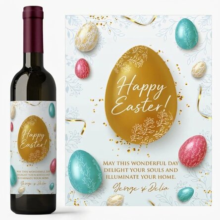 Víno s vlastním textem k Velikonocům – Happy Easter