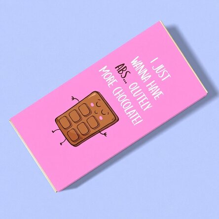 Personalised chocolate with text - Abs