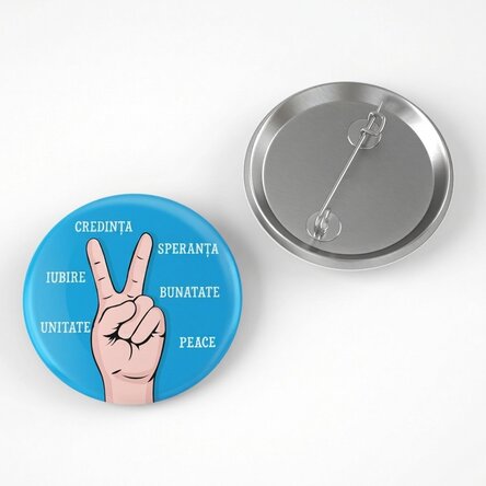 Personalizovaná placka s nápisem – Peace
