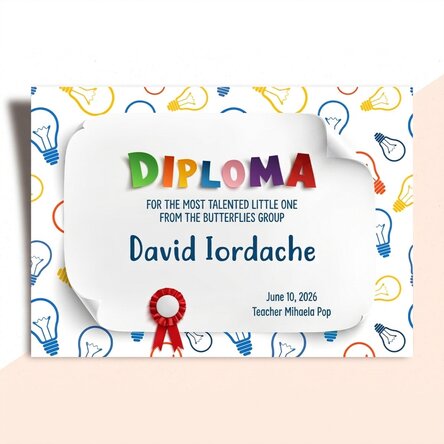 Osobní diplom s textem