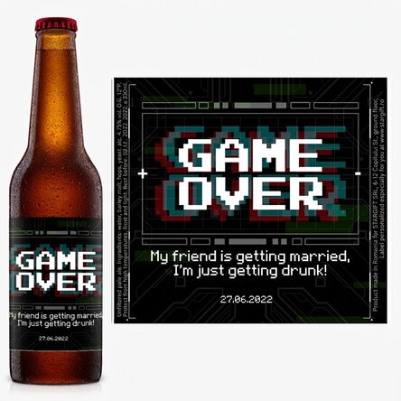 Pivo s vlastním textem – Game Over