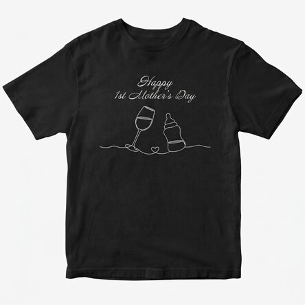 Personalised cotton T-shirt with text for expectant mothers