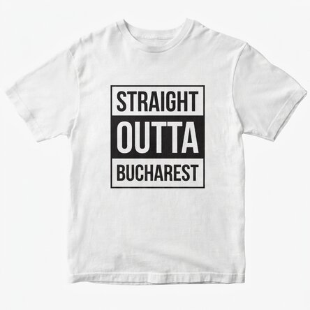 Bavlněné tričko s vlastním nápisem – Straight outta