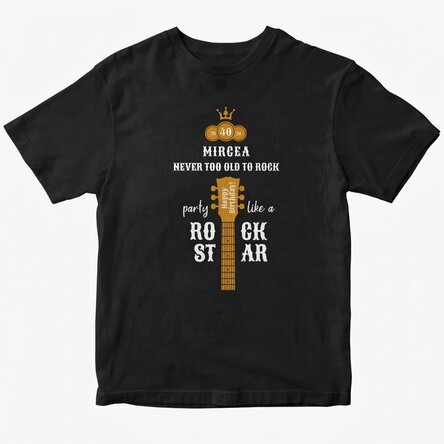 Bavlněné tričko s vlastním nápisem – Rockstar