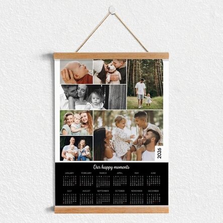Personalizovaný kalendářový plakát s 7 fotografiemi a textem
