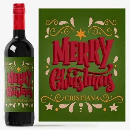 Víno s osobním vzkazem – Merry Christmas