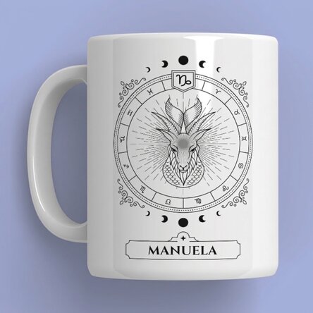 Personalised mug with name and zodiac sign - Capricorn
