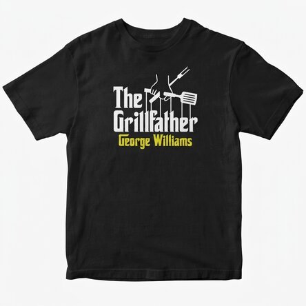 Bavlněné tričko s vlastním nápisem – The grillfather