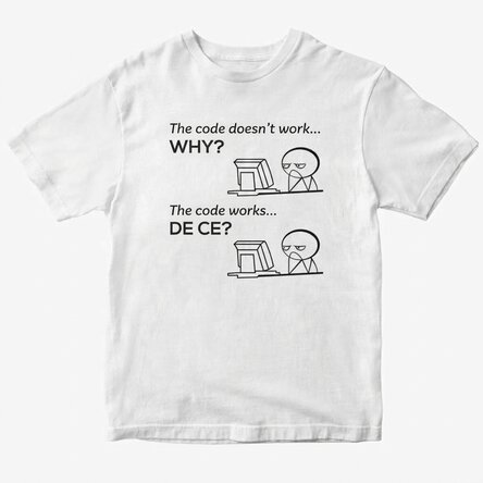 Custom cotton T-shirt with text - The code does not work