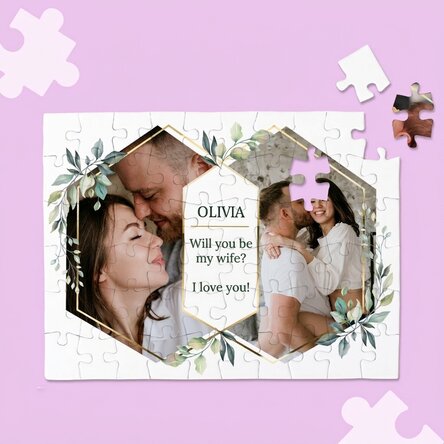 Personalizované puzzle se 2 fotografiemi a vzkazem – Výjimečné okamžiky