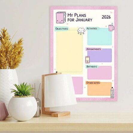 Personalizovaný plakát – Pastel planner