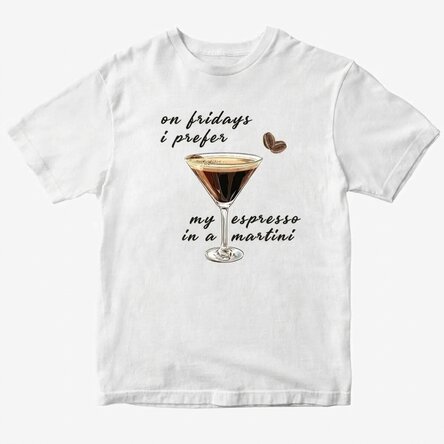 Bavlněné tričko s vlastním nápisem – Espresso Martini