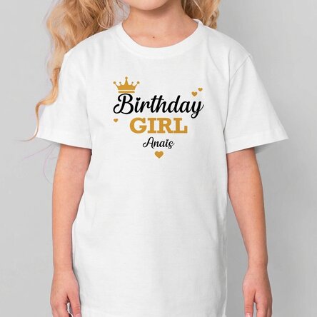 Dětské bavlněné tričko s vlastním nápisem – Birthday