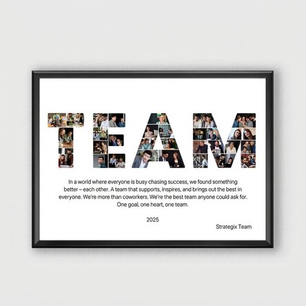 Personalizovaný obraz s 29 fotografiemi a textem – Best Team