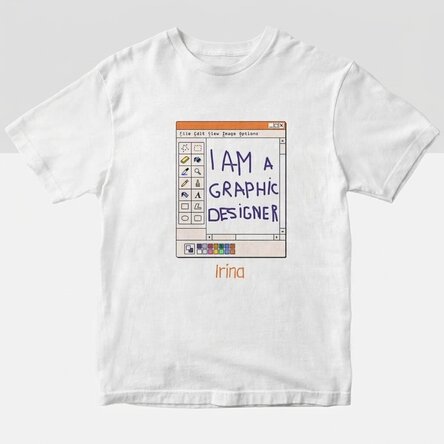 Bavlněné tričko s vlastním jménem – Graphic Designer