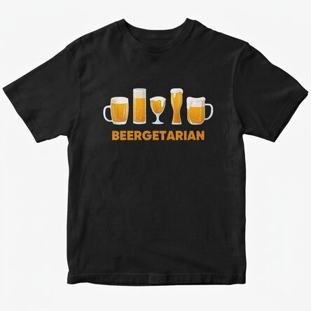 Bavlněné tričko s vlastním nápisem – Beergetarian