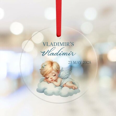 Kruhový ornament s vlastním textem – Křest