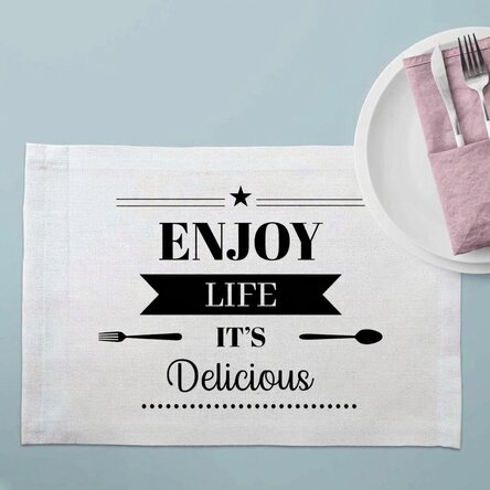 Personalised plate holder with text - Delicious