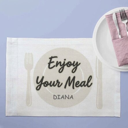 Podložka pod talíř s osobním jménem – Bon Apetit