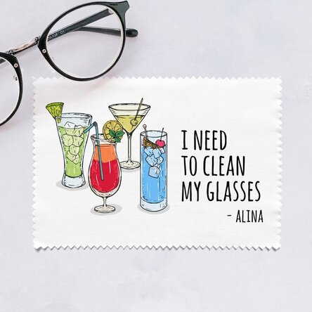 Personalised cloth for cleaning screens/glasses - Glasses