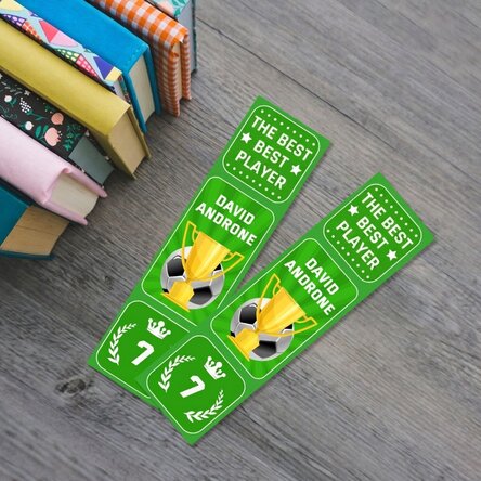 Personalised bookmark with text - Football