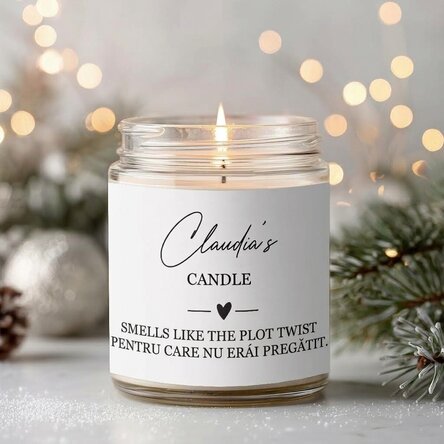 Velká vonná svíčka s vlastním textem – Smells like