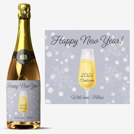 Šumivé víno s vlastním textem – Champagne Glass