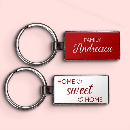 Personalised keyring with text - Home