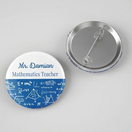 Personalizovaná placka s nápisem – Učitel matematiky