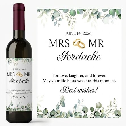 Víno s osobním vzkazem – Mrs & Mr